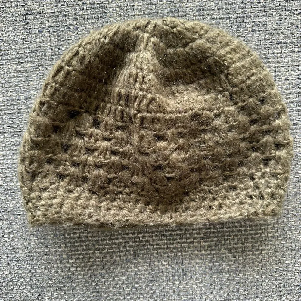 Women Handmade Olive Green Crochet Beanie Krochet Kids Intl Uganda OSFM Hat